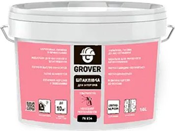 Шпатлевка акриловая ультралегкая для интерьеров Grover PA 654, 10 л, бежевый 4299 фото