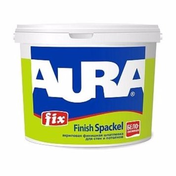 Шпаклівка акрилова фінішна Aura Fix Finish Spackel, 1,5 кг, білий 77034 фото