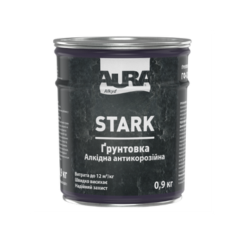 Грунтовка алкидная антикоррозионная Aura STARK, 0,9 кг, белый, матовый 77046 фото