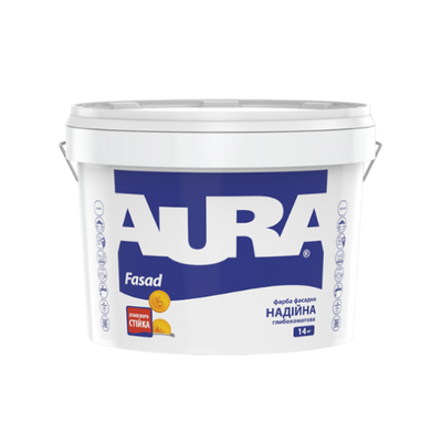 Фарба для зовнішніх та внутрішніх робіт Aura Fasad, 1,4 кг, білий 62984 фото