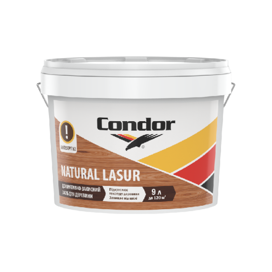 Лазурь декоративна для деревини Condor Natural Lasur, 0,75 л, білий 3955 фото