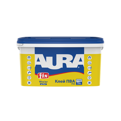 Клей ПВА Aura Fix PVA, 0,33 л, безбарвний 4222 фото