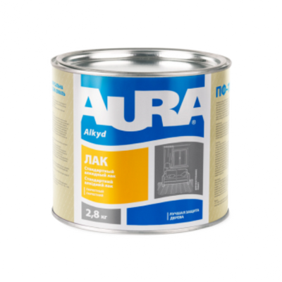 Лак алкидно-уретановый Aura ЛАК Паркетный, 2,5 л, бесцветный, глянцевый 85505 фото